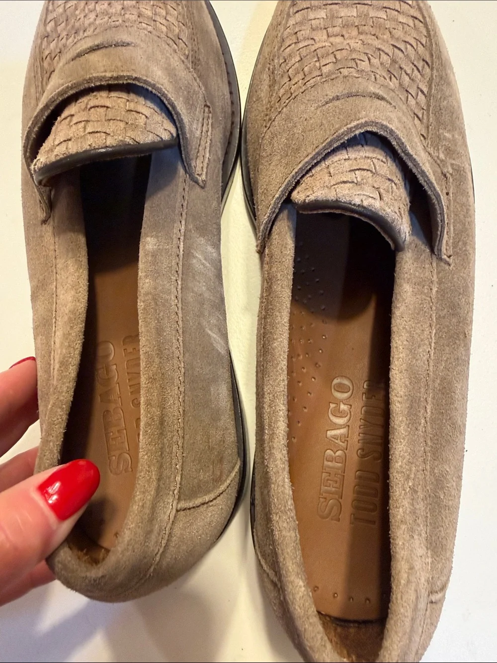 Todd Snyder Sebago grey suede loafers Sz 10.  New/Flawed SEE PICTURES. Tub7